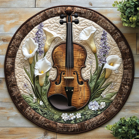 Classic Violin CW3105610CL Quilted Round Mat