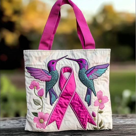 Hummingbird Ribbon Joy WN2909032CL Quilted Tote Bag
