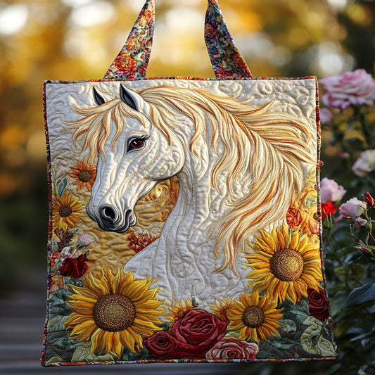 Rose Horse WN2509053CL Quilted Tote Bag