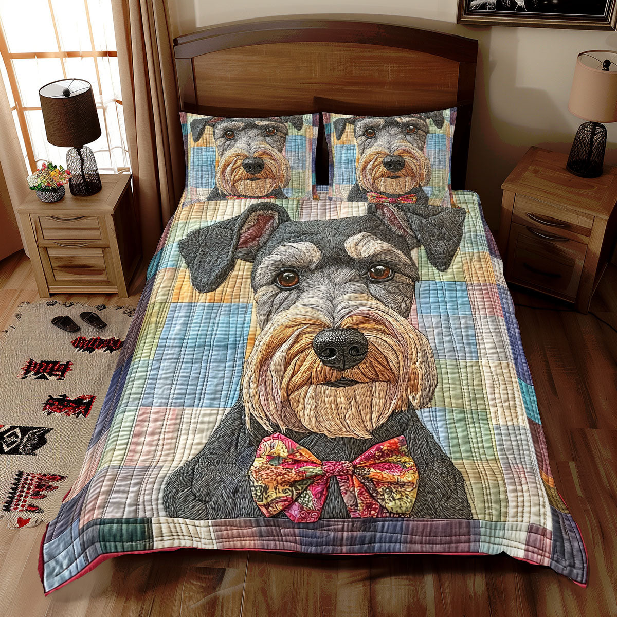 Miniature Schnauzer Dog WX0712046CL Duvet Cover Set