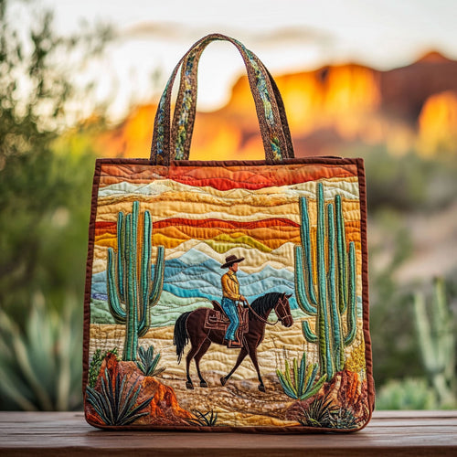 Western Horizon Cowboy WN0110060CL Quilted Tote Bag