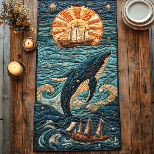 Mystic Whale CW2306033CL Quilted Table Runner