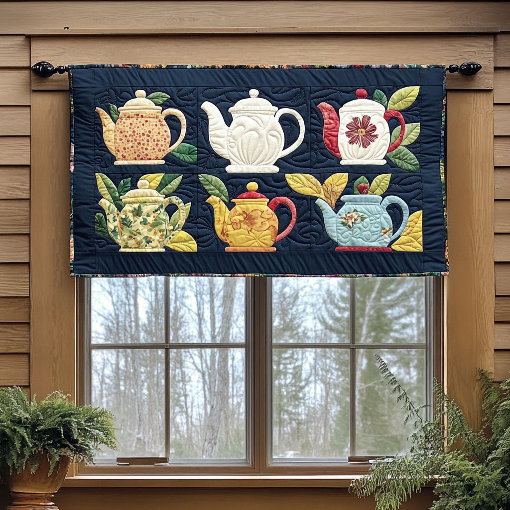 Little Pot Collection WP1403014CL Quilted Valance