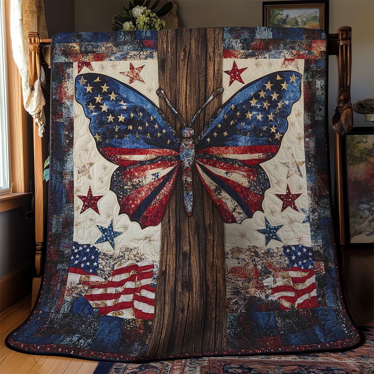 Flag Wings Butterfly WN3012006CL Quilt