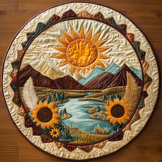 Wild Bloom Sunset WN2508115CL Quilted Round Mat
