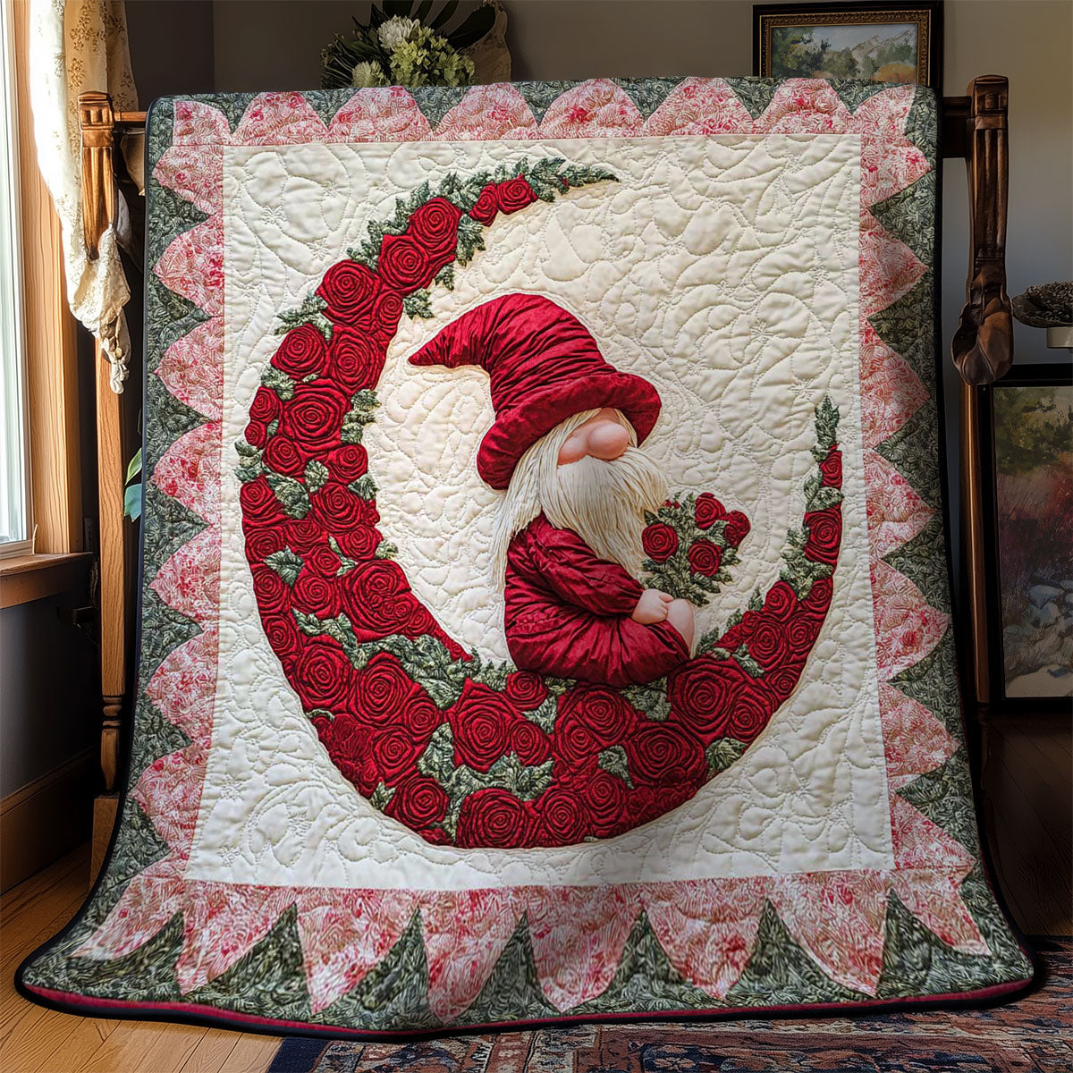 Crescent Blossom Gnome WN0201013CL Quilt