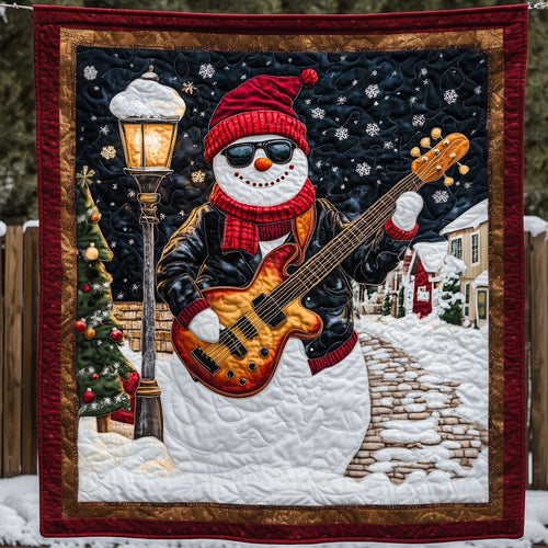Bass-Playing Snowman LT2511001CL Quilt
