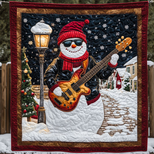 Bass-Playing Snowman LT2511001CL Quilt