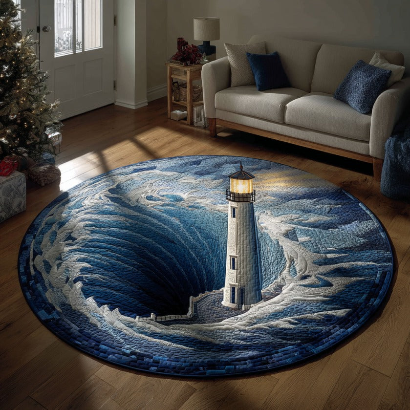 Ocean Tunnel XR2909009CL Quilted Round Mat