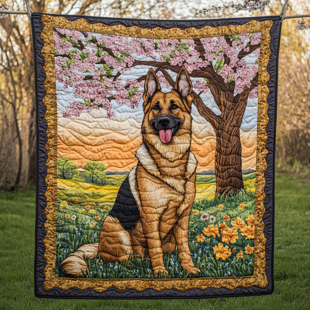 German Shepherd Happy WT0501001CL Quilt