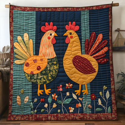Bloomy Rooster Chicken WN1411001CL Quilt
