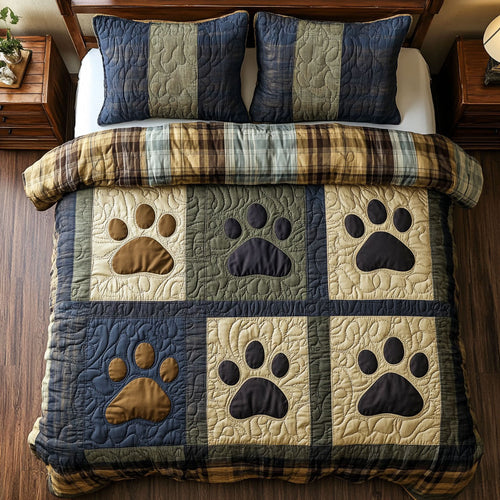 Golden Paw Print CW2308024CL Duvet Cover Set