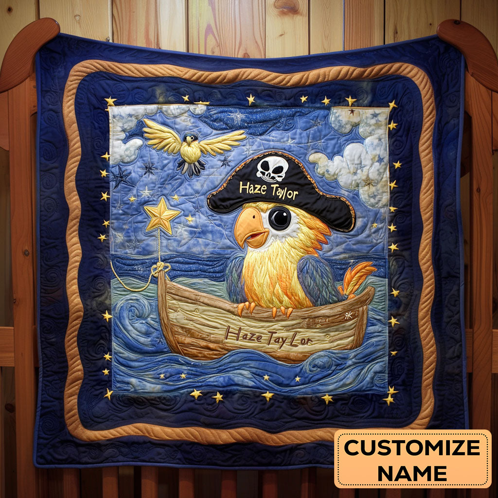 Pirate Parrot Quest WN2907078CL Personalized Baby Quilt