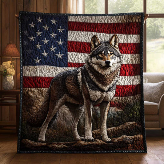 Patriotic Wolf CQ0705006CL Quilt