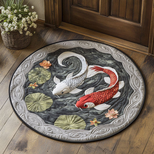 Lotus Stream CP0410038CL Quilted Round Mat