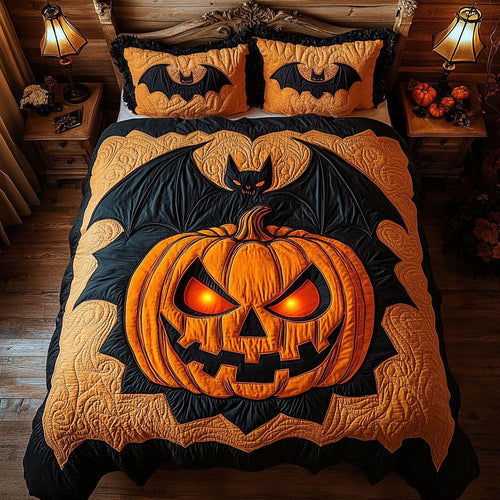 Gothic Pumpkin Bat WY0407035CL Duvet Cover Set