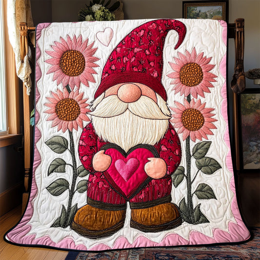 Sunflower Gnome Valentine WX2101050CL Quilt