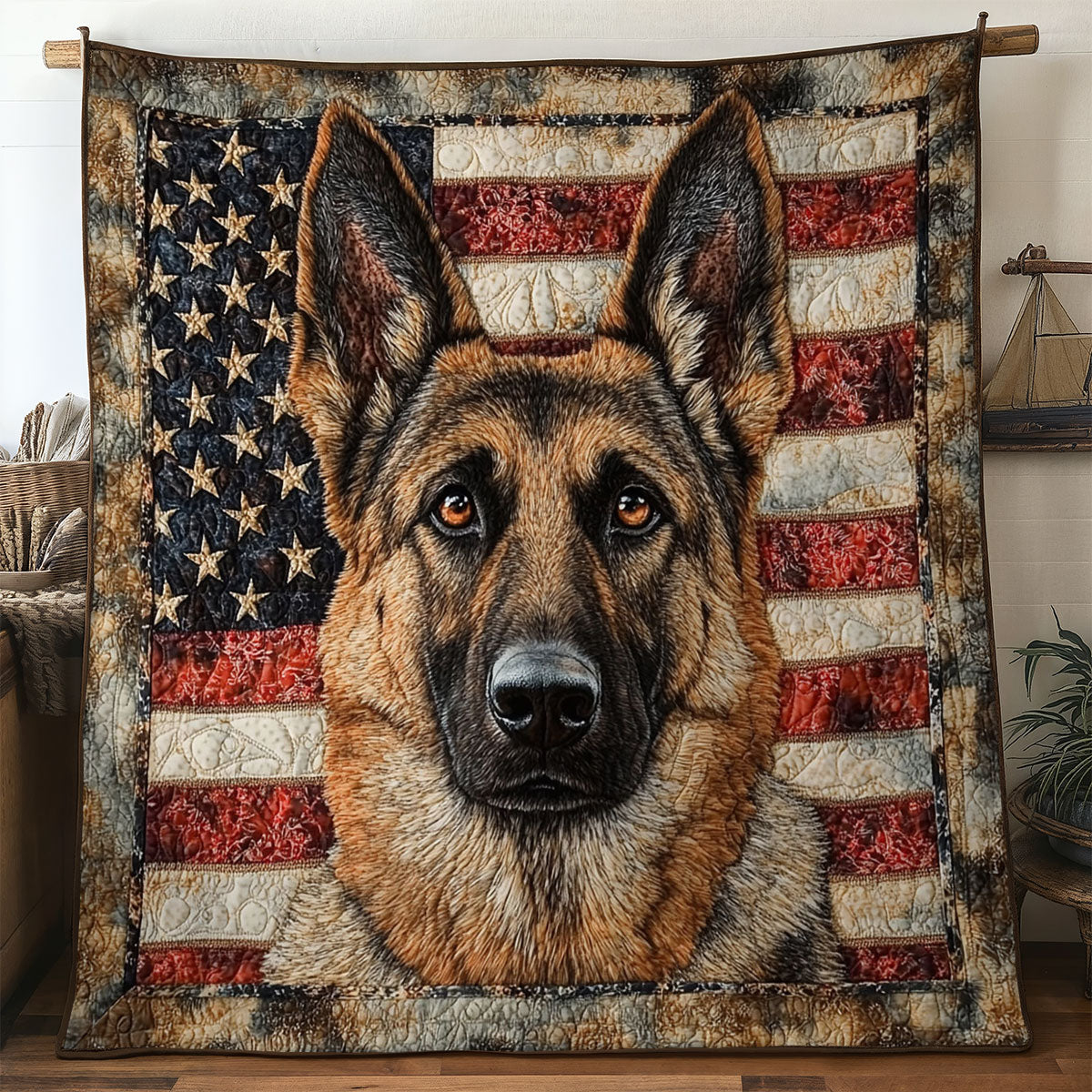German Shepherd Duty WN1006041CL Quilt