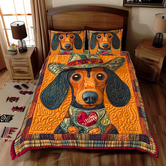 Dachshund Western WX2112058CL Duvet Cover Set