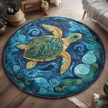 Turtle WX1005041CL Quilted Round Mat