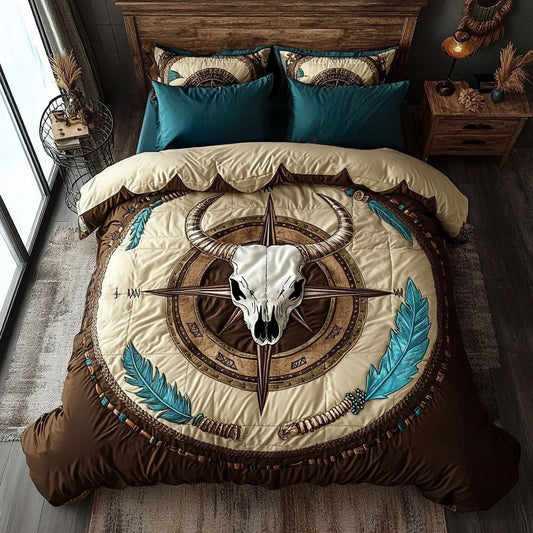 Compass Bull Skull WN2308025CL Duvet Cover Set