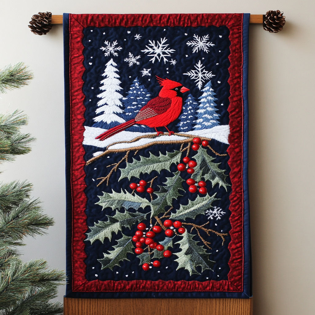 Cardinal Bird WJ0911036CL Quilted Table Runner