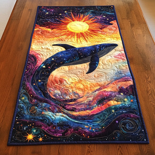 Dreamy Whale CW2705501CL Quilted Table Runner