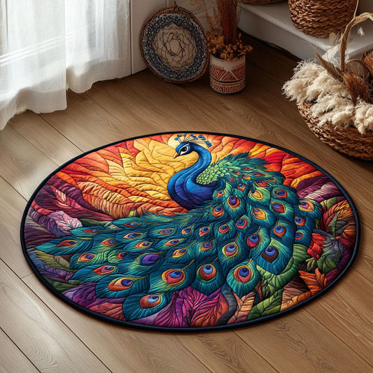 Peacock WJ2404050CL Quilted Round Mat