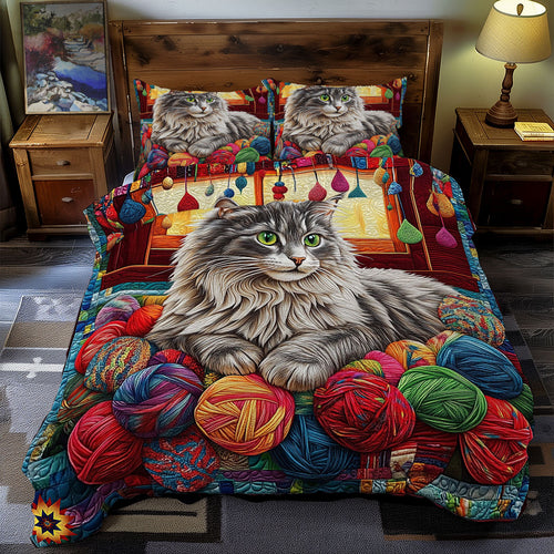 Maine Coon In Yarn WY1912012CL Duvet Cover Set