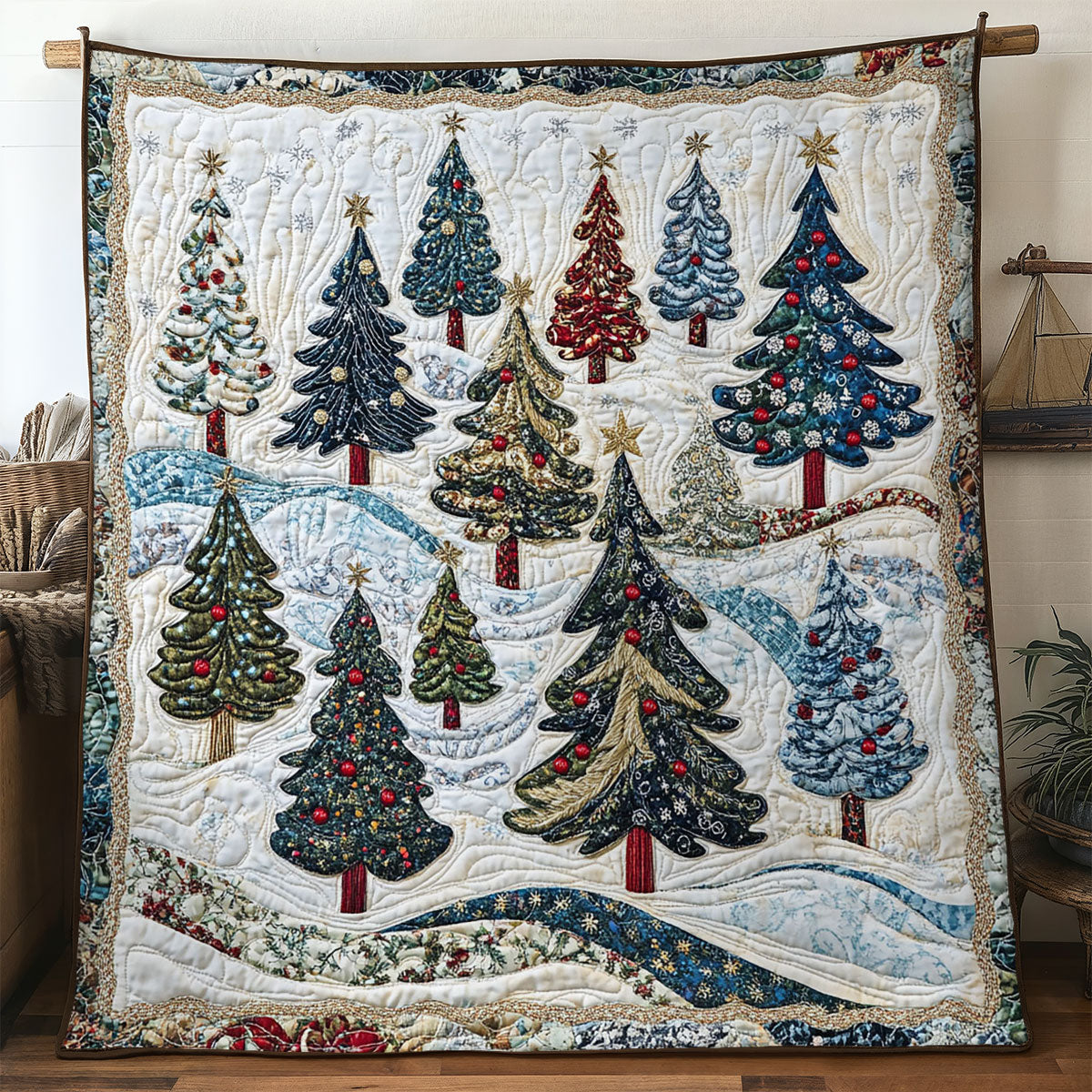 Christmas Tree Trio WN0707035CL Quilt