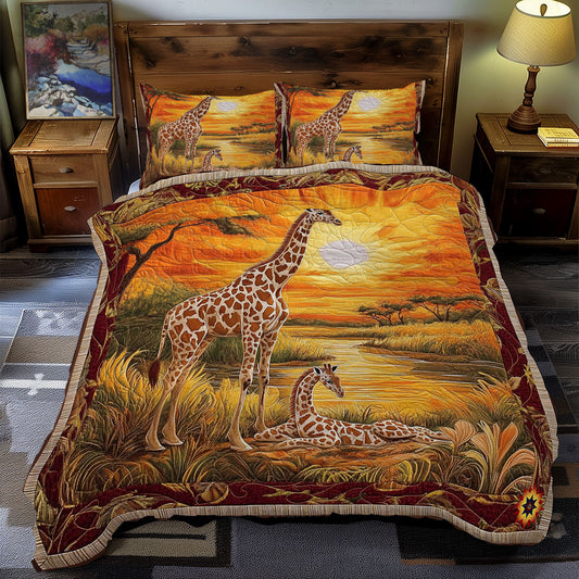 Giraffe Family WY1112041CL Duvet Cover Set
