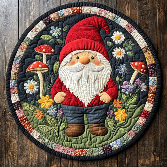 Gnome Bloom Forest CW1407022CL Quilted Round Mat