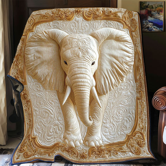 Beautiful White Elephant WY1801050CL Quilt