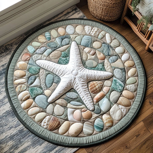 Ocean Starfish WX0606038CL Quilted Round Mat