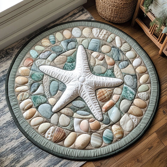 Ocean Starfish WX0606038CL Quilted Round Mat