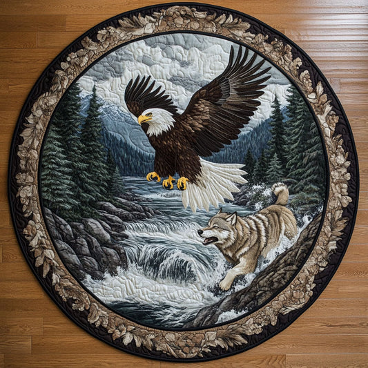 Hunter And Eagle WY2108032CL Quilted Round Mat
