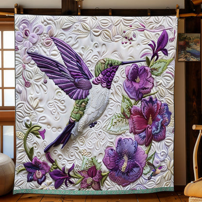 Purple Hummingbird WJ1812030CL Quilt