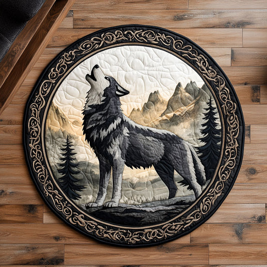 Lone Wolf Mountain CW2907036CL Quilted Round Mat