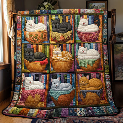Basketful of Purrs YR0602017CL Quilt