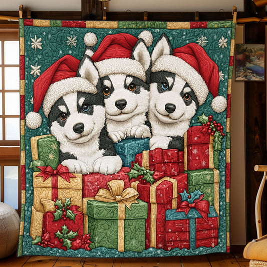 Merry Huskies CP1411079CL Quilt