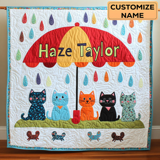 Cat Parade WN3107008CL Personalized Baby Quilt