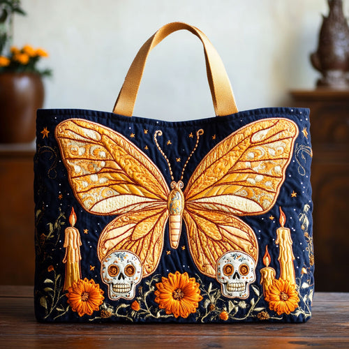 Butterfly Candle Glow CW0910036CL Quilted Tote Bag