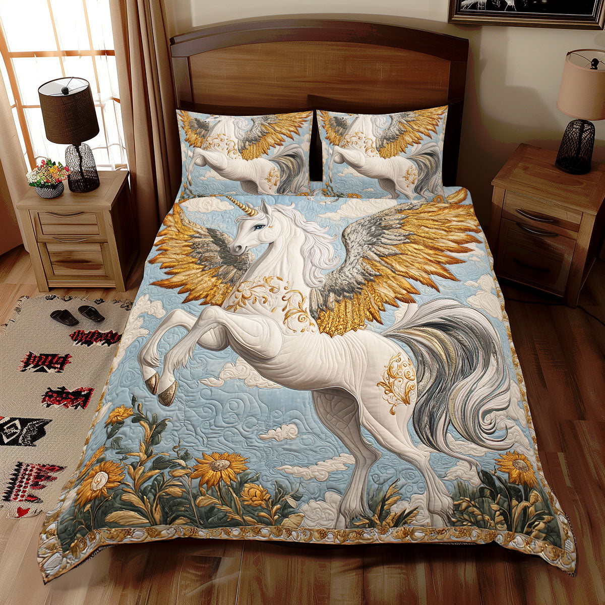 White Gold Pegasus WX0512074CL Duvet Cover Set