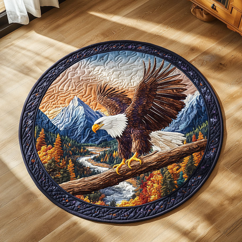 Autumn River Retreat WY2108024CL Quilted Round Mat