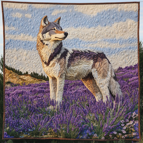 Wolf With Lavender LT1509067CL Quilt