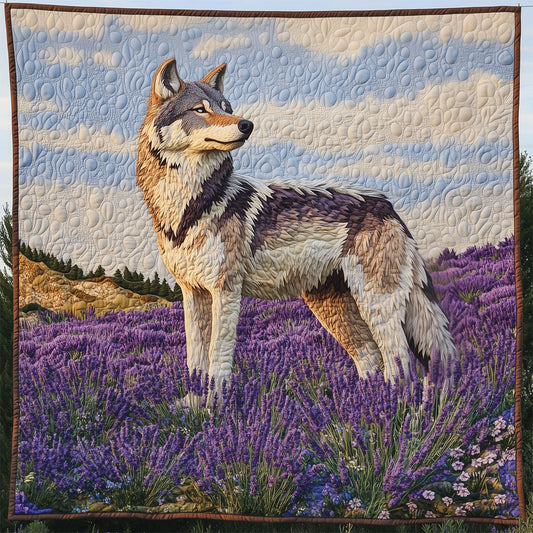 Wolf With Lavender LT1509067CL Quilt