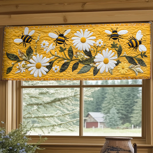 Bee In Daisy Garden WY2304002CL Quilted Valance