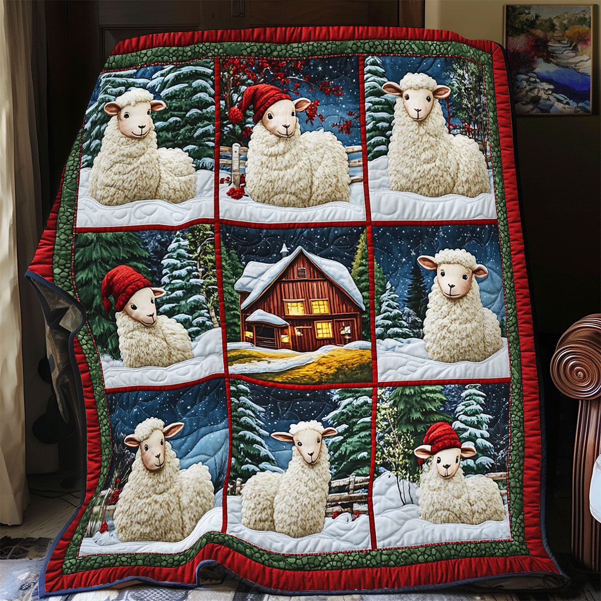 Frost Sheep CP1711039CL Quilt