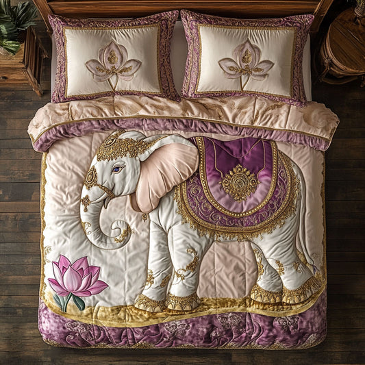 White Elephant And Lotus WY0902022CL Duvet Cover Set
