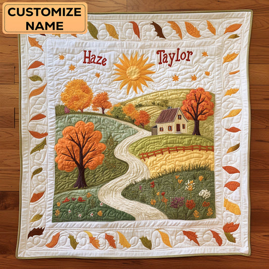 Blooming Trail WN3107004CL Personalized Baby Quilt